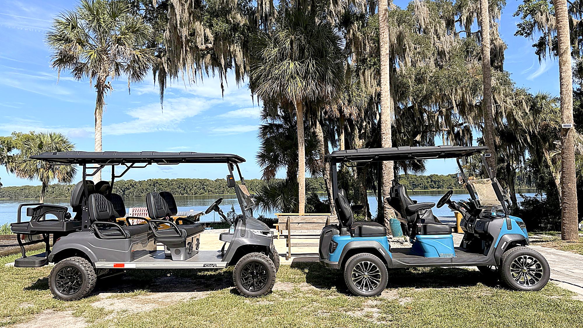 Welaka Golf Carts at the St. Johns riverfront in Welaka, Florida
